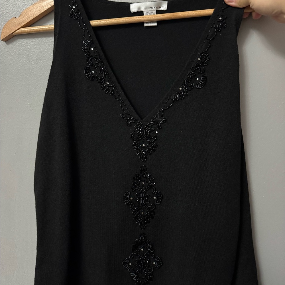 WD.NY Black Silk Blend Top